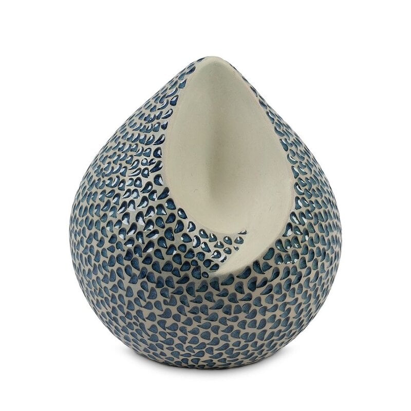 teardrop urn blauwe traantjes groot