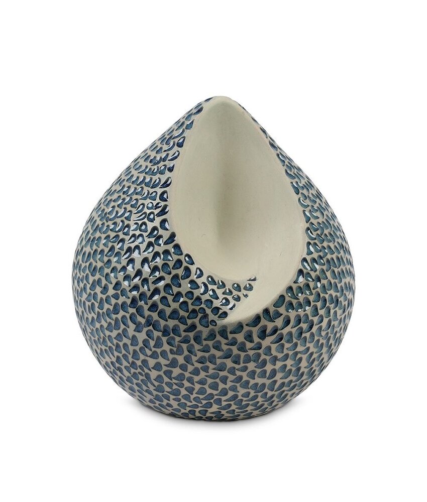 teardrop urn blauwe traantjes groot