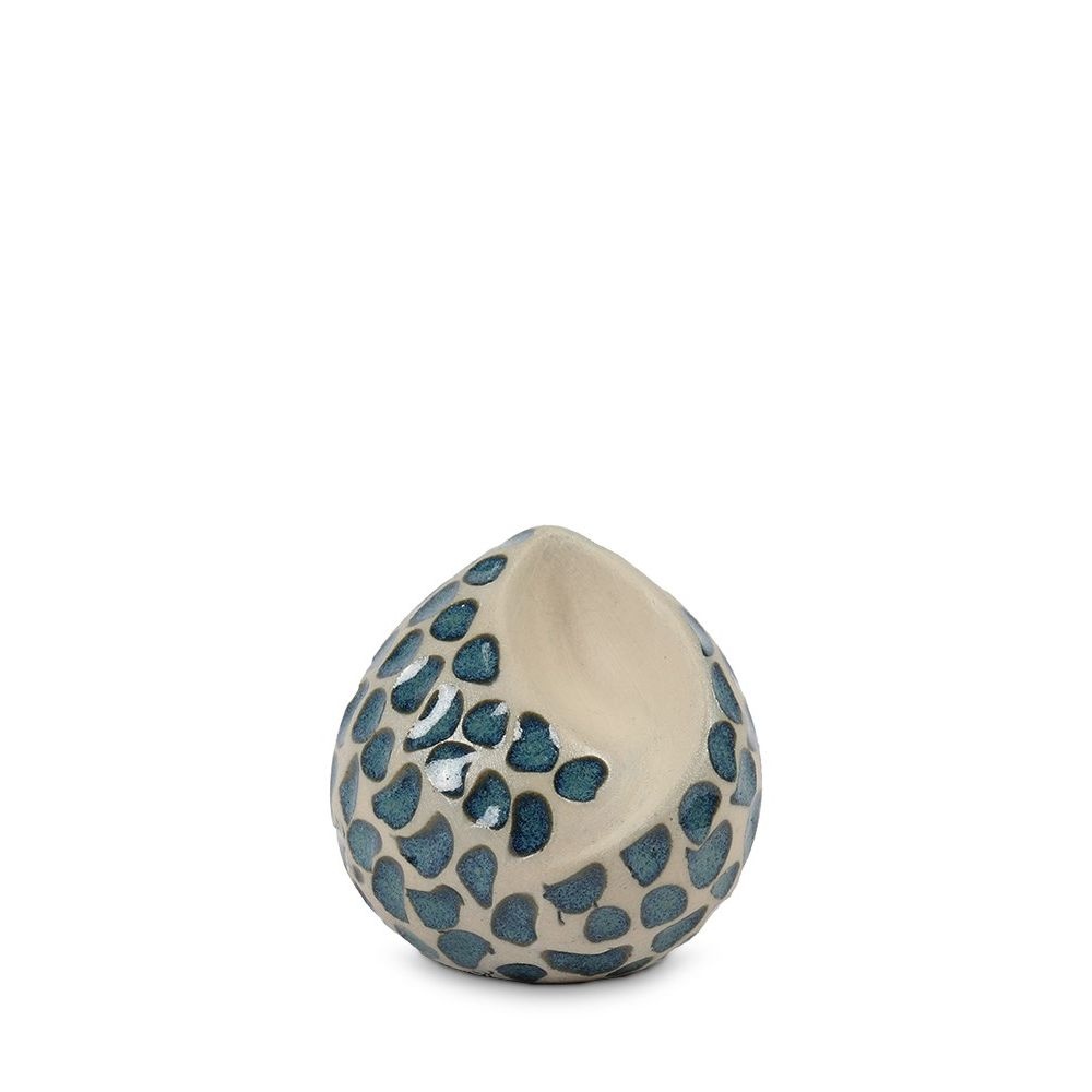  teardrop urn blauwe traantjes mini