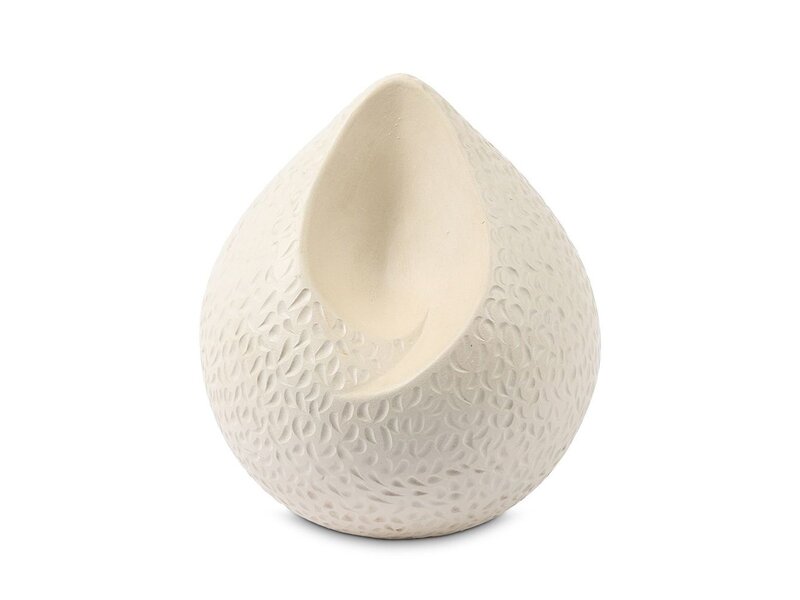 teardrop urn wit traantjes groot