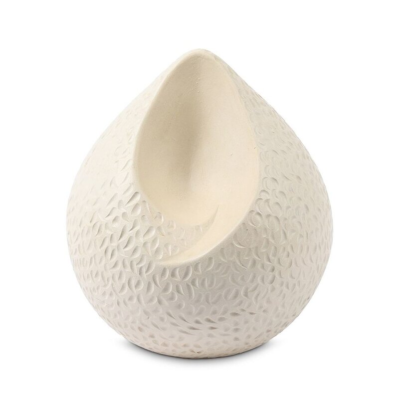 teardrop urn wit traantjes groot