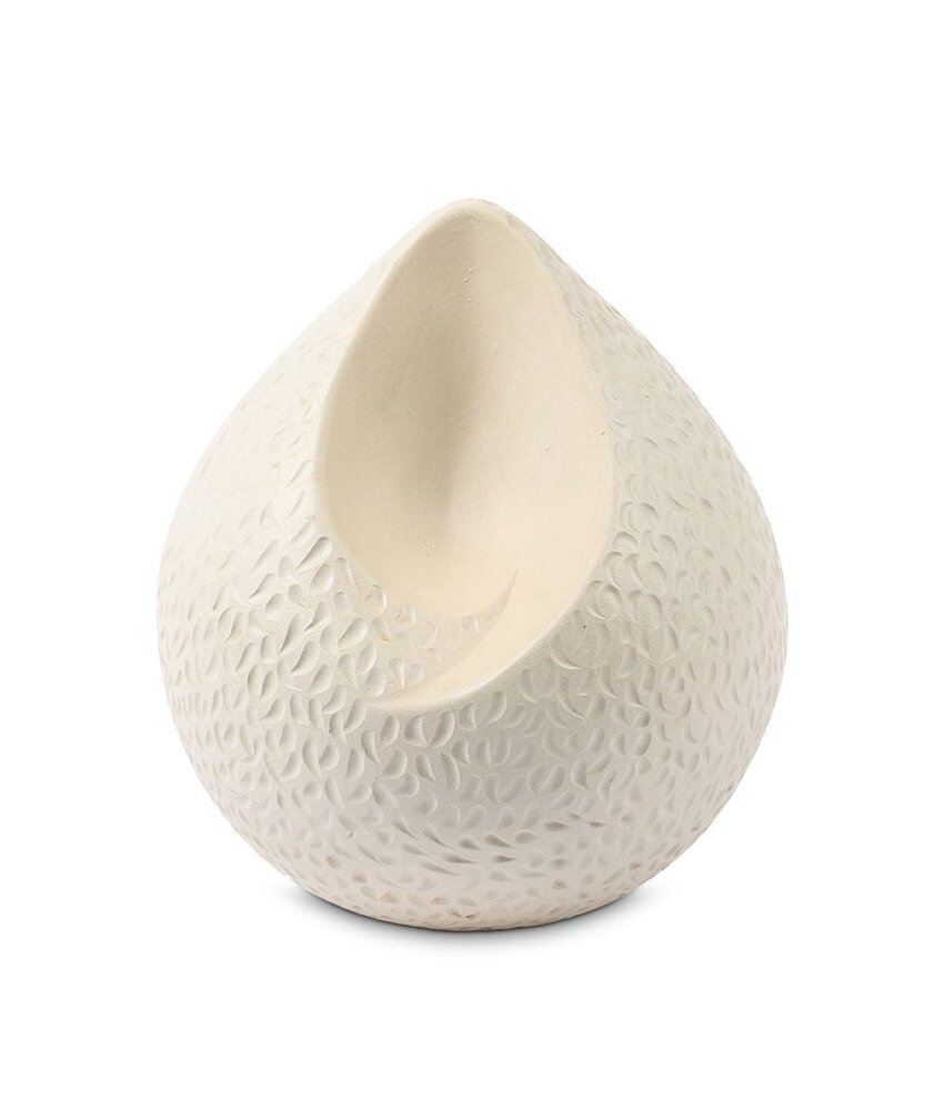 teardrop urn wit traantjes groot