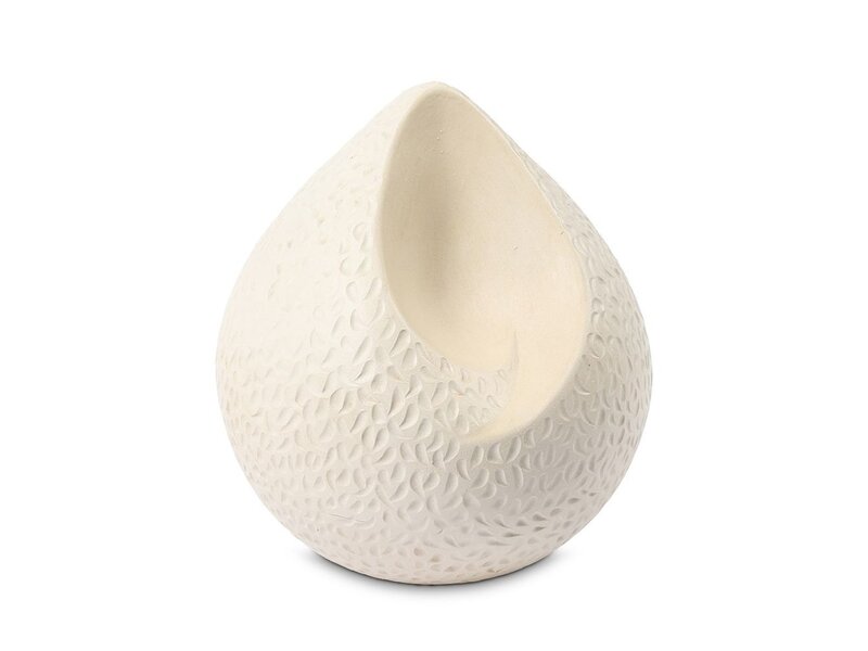 teardrop urn wit traantjes groot