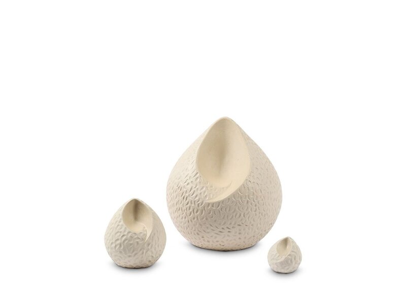 teardrop urn wit traantjes mini