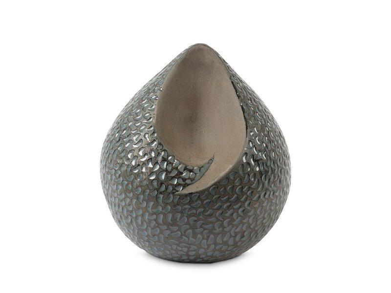 teardrop urn groen blauw traantjes groot