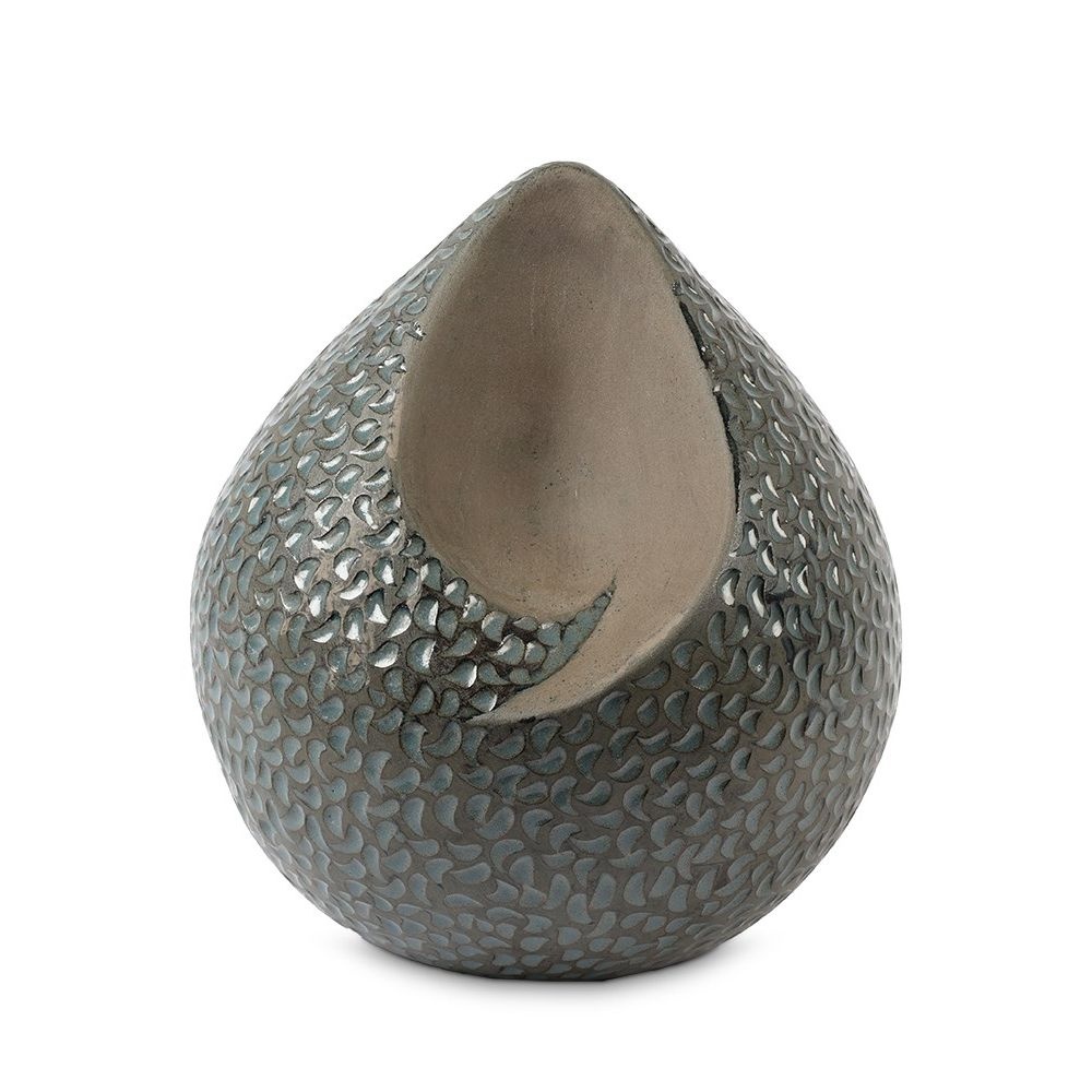  teardrop urn groen blauw traantjes groot