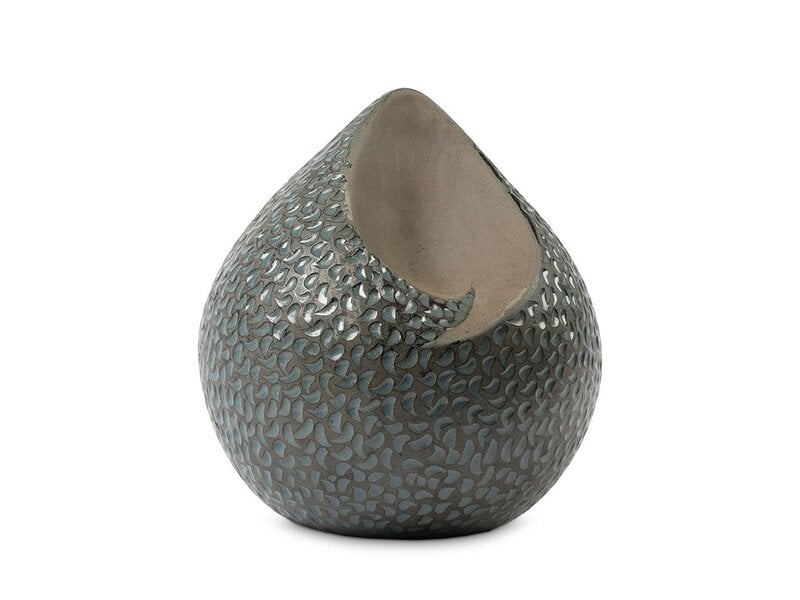 teardrop urn groen blauw traantjes groot