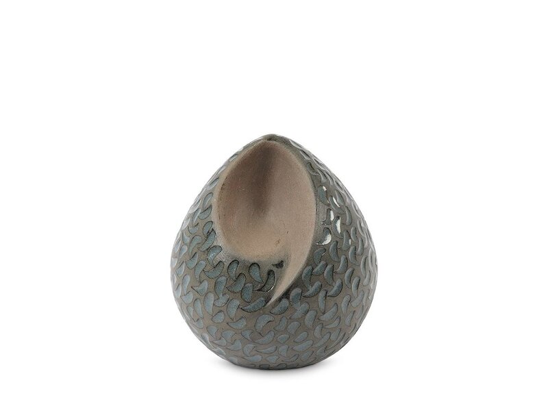 teardrop urn groen blauw traantjes middel