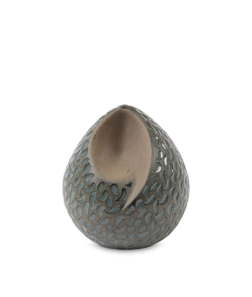 teardrop urn groen blauw traantjes middel