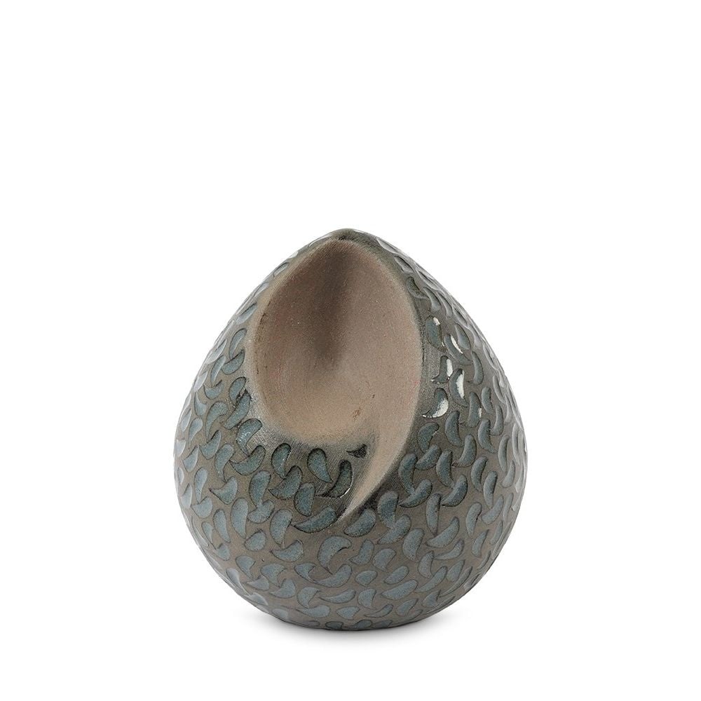  teardrop urn groen blauw traantjes middel