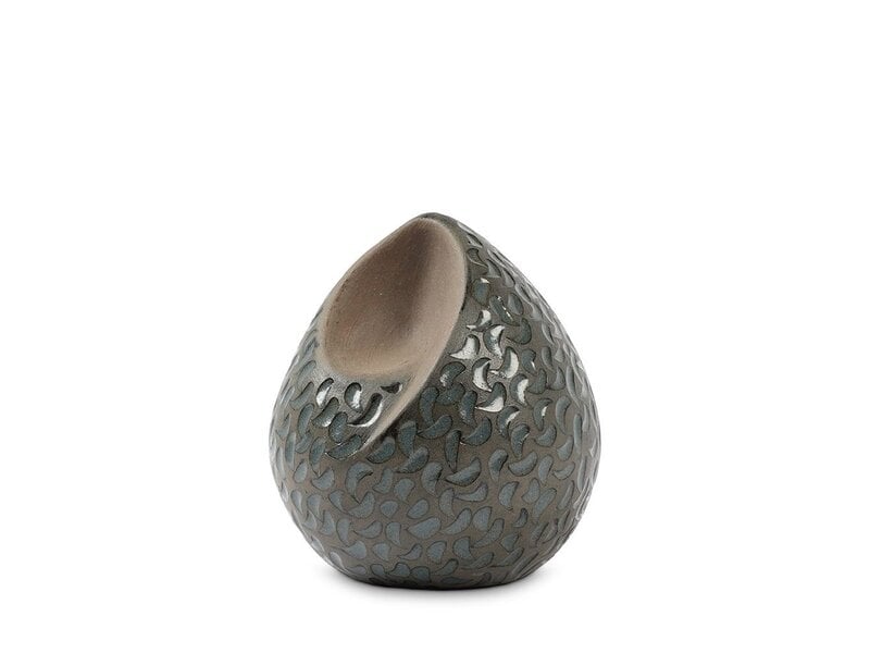 teardrop urn groen blauw traantjes middel