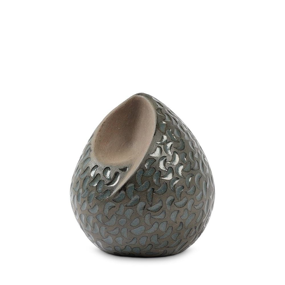  teardrop urn groen blauw traantjes middel