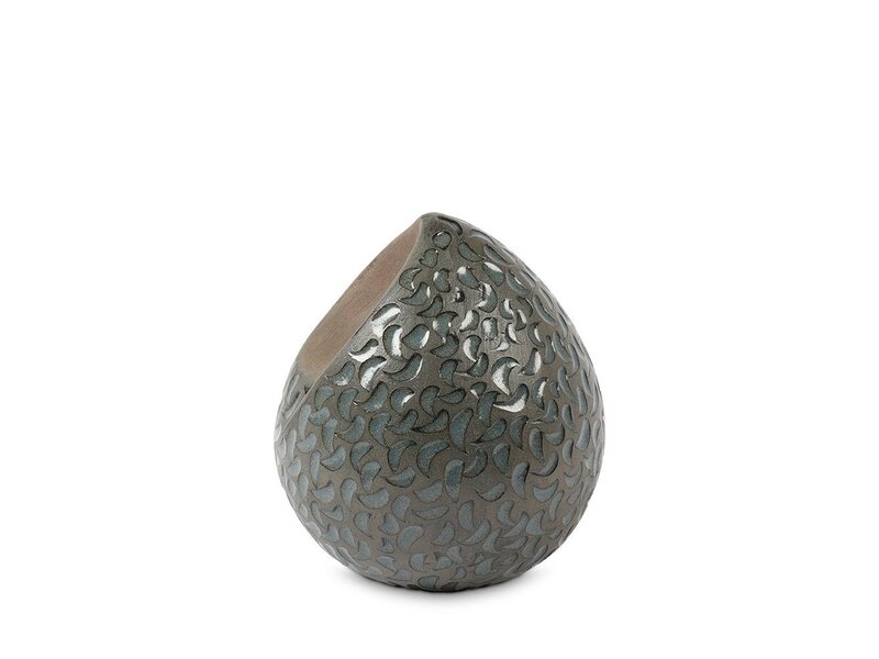 teardrop urn groen blauw traantjes middel