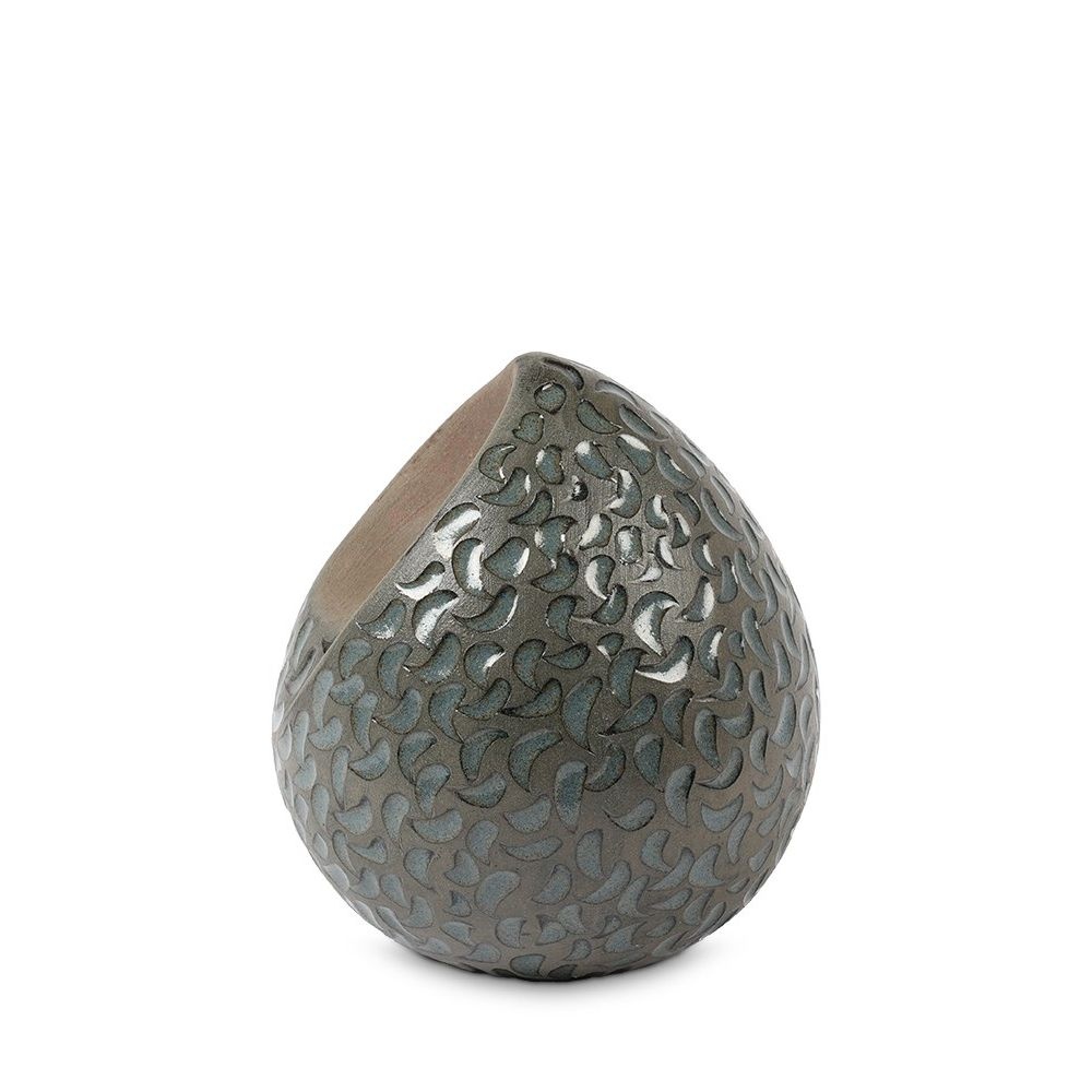  teardrop urn groen blauw traantjes middel