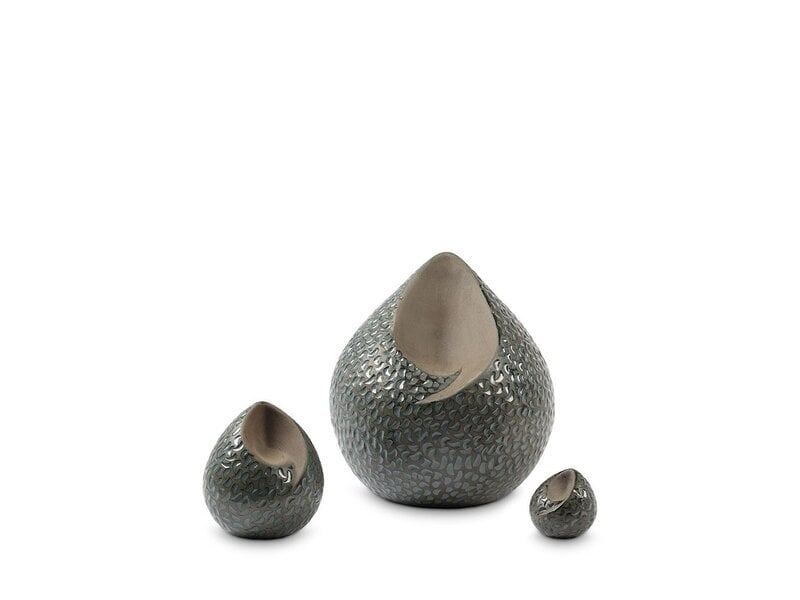 teardrop urn groen blauw traantjes mini