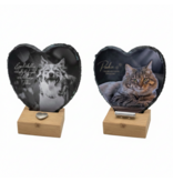 Hartvormige Gedenktegel van Leisteen (15 × 15 cm)