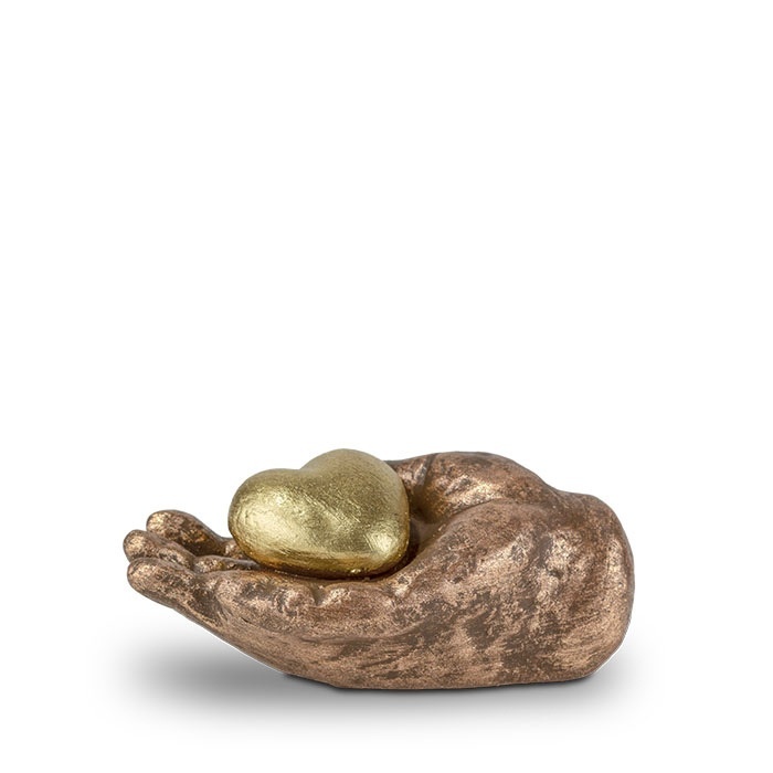  Mini urn hart in hand - keramiek