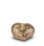 Mini urn engel in hart - keramiek