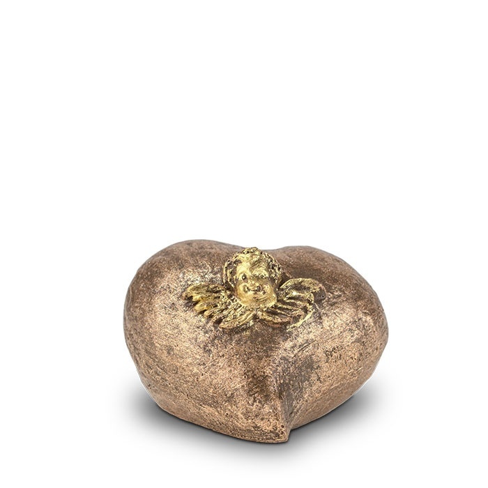  Mini urn engel in hart - keramiek