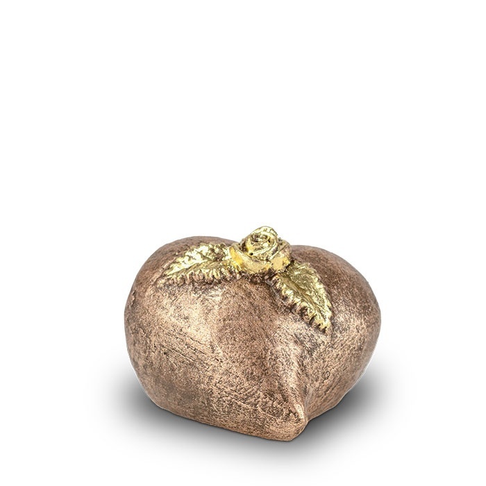  Mini urn roos in hart - keramiek
