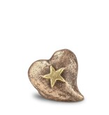 Mini urn ster in hart - keramiek