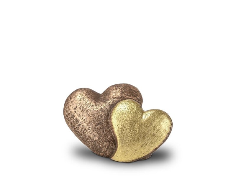 Mini urn verbonden hart - keramiek