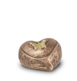 Mini urn vlinder in hart - keramiek