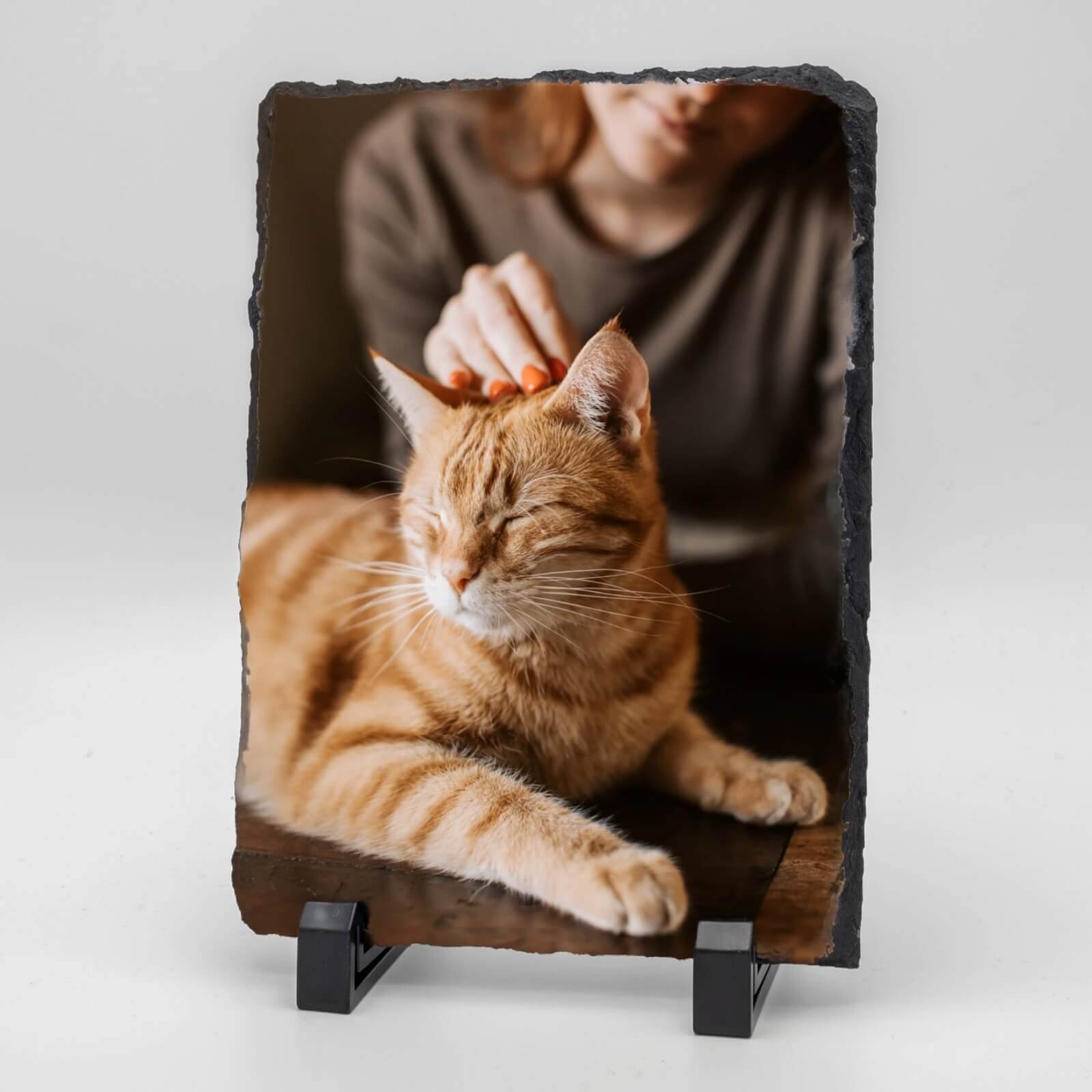  Rechthoekige Gedenktegel van Leisteen voor Huisdieren – Herinner je Huisdier met Foto en Tekst