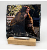 Vierkante Gedenktegel van Leisteen voor Huisdieren – Herinner je Huisdier met Foto en Tekst