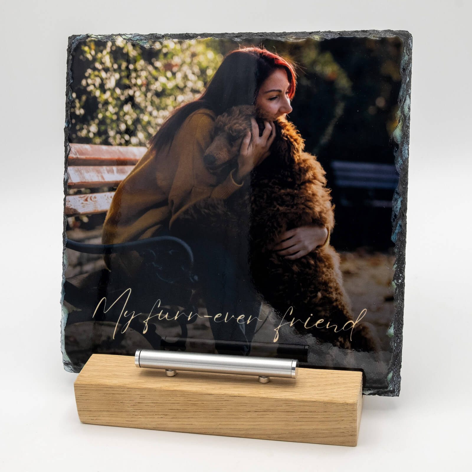  Vierkante Gedenktegel van Leisteen voor Huisdieren – Herinner je Huisdier met Foto en Tekst