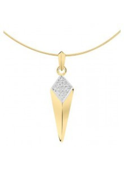 Ashanger fantasie - goud met diamant