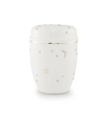 Kinder urn sterrenhemel in wit - staal Kinder urn sterrenhemel in wit - staal