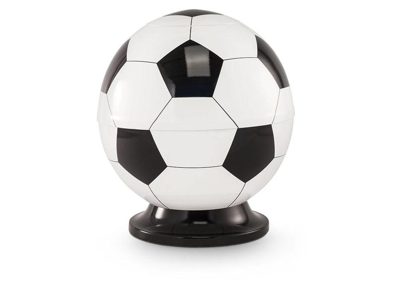 Kinder urn voetbal wit en zwart - messing