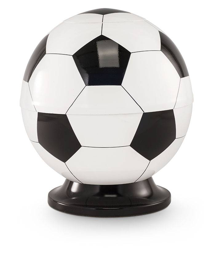  Kinder urn voetbal wit en zwart - messing