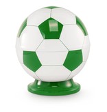 Kinder urn voetbal wit en groen - messing