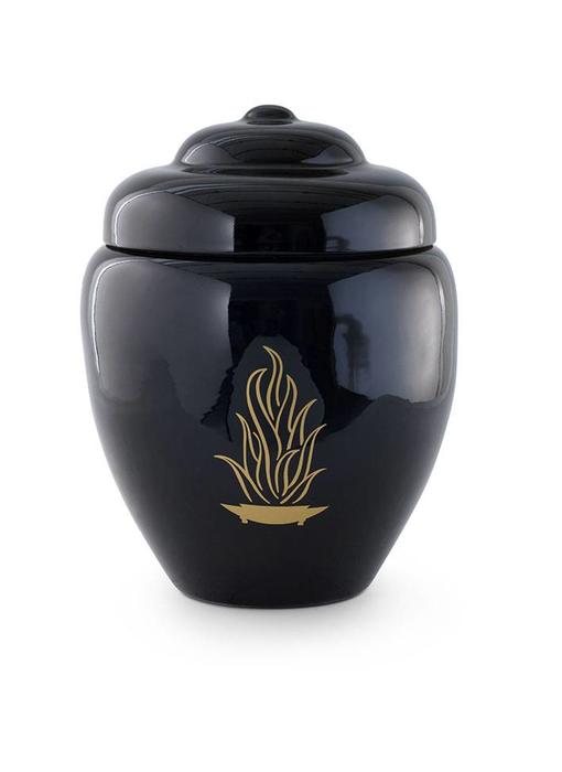 Modern black met vlammen - keramiek