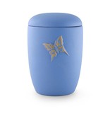 Neo klassiek asbus urn met vlinder - keramiek
