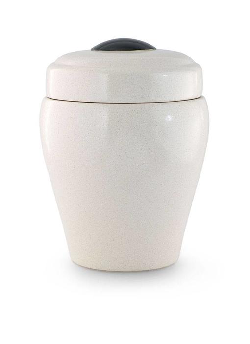 Model vaas urn in wit - keramiek