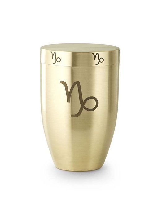 Steenbok urn - messing