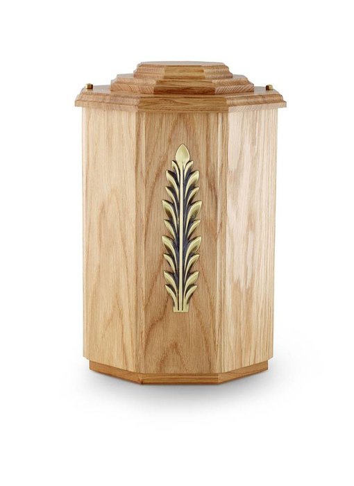 Eiken naturel urn - hout
