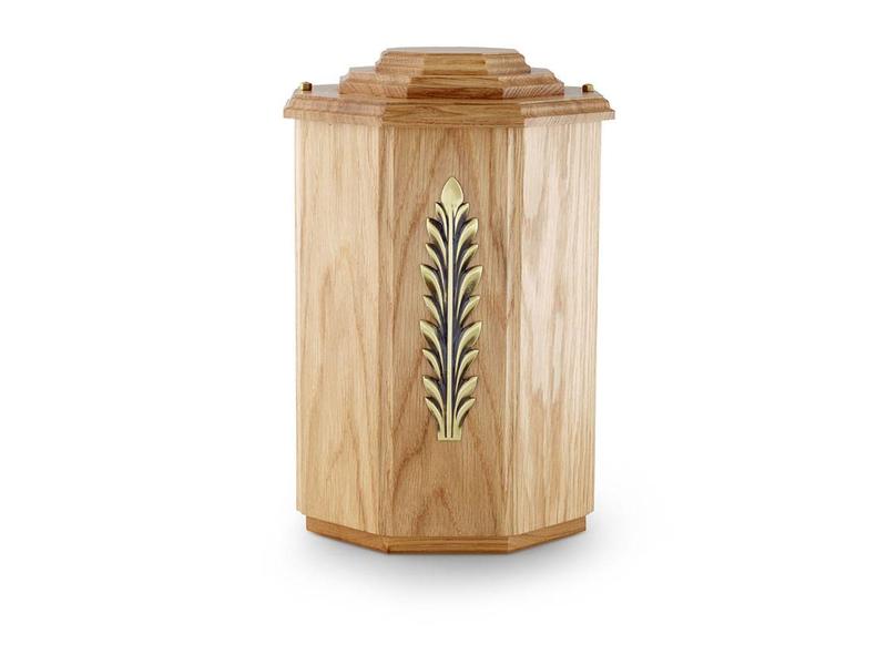 Eiken naturel urn - hout