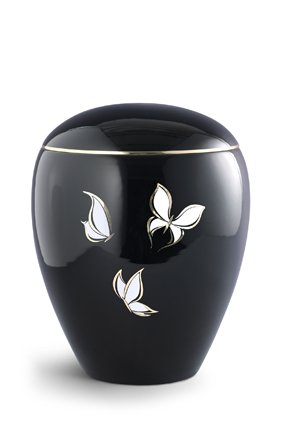  Witte vlinders urn - keramiek