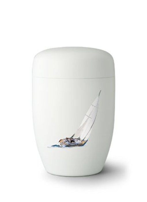 Zeilboot wit - staal