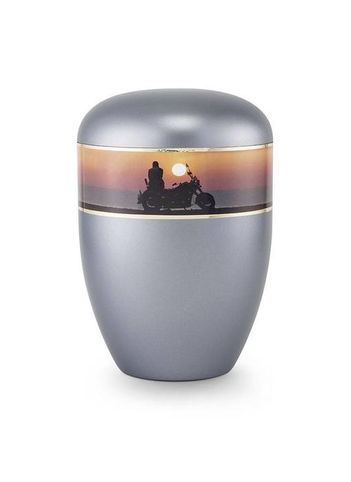 Eco urn grijs moterfiets - bio