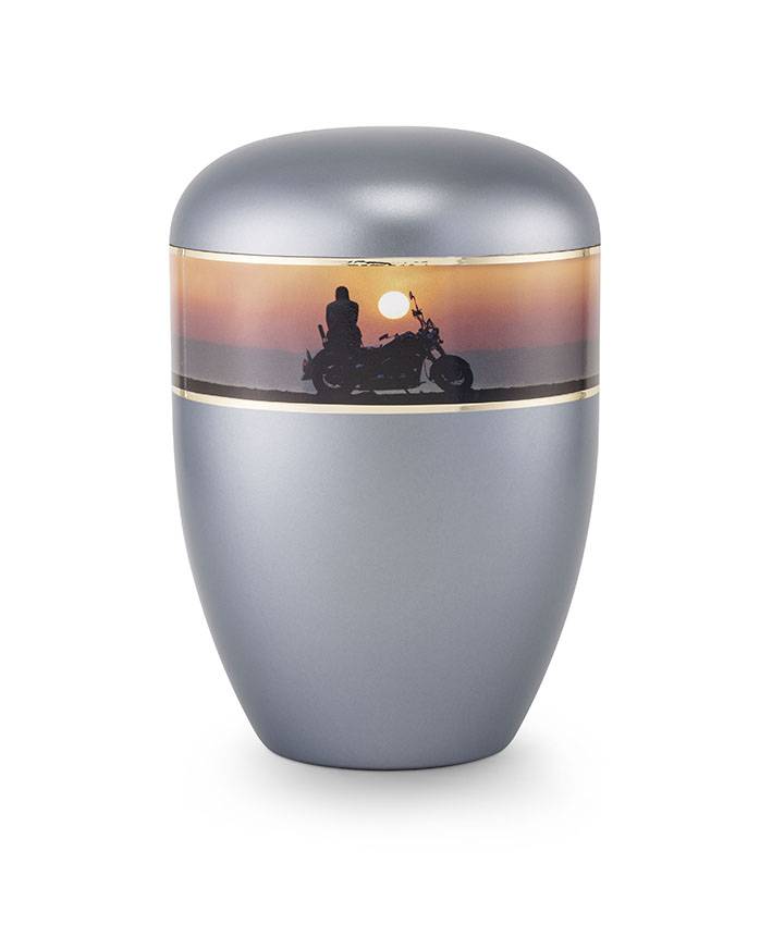 Eco urn grijs moterfiets - bio