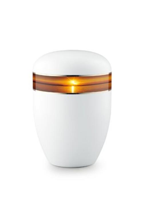 Eco urn wit zonsondergang - bio