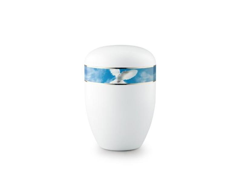 Eco urn wit vredes duif - bio