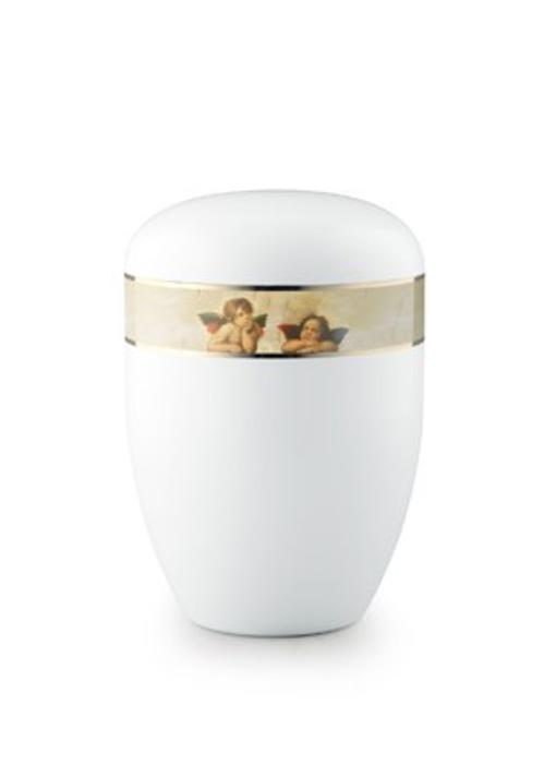 Eco urn wit engelen - bio