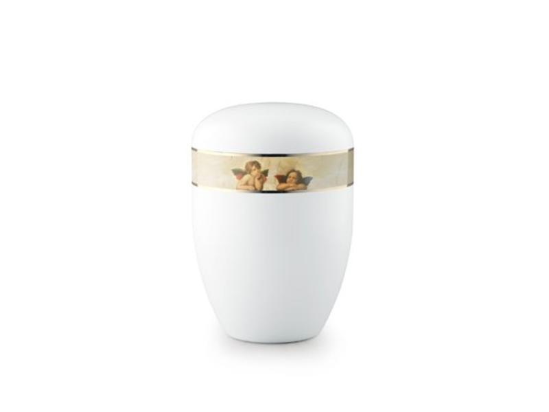 Eco urn wit engelen - bio