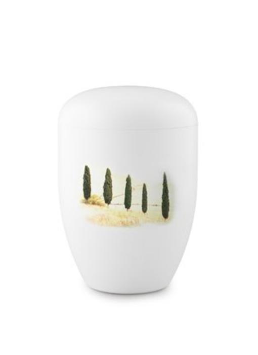 Eco urn wit toscaans landschap - bio